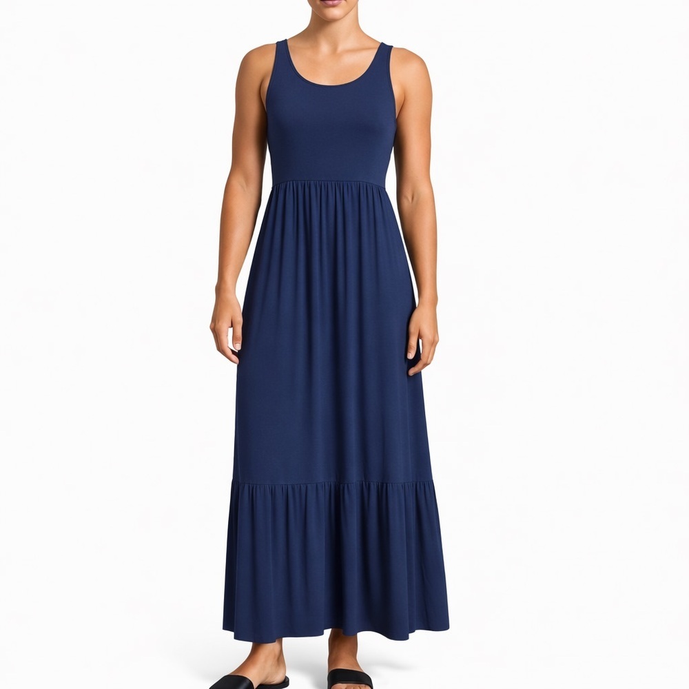 NWT LC Lauren Conrad Blue Sleeveless Maxi Dress
